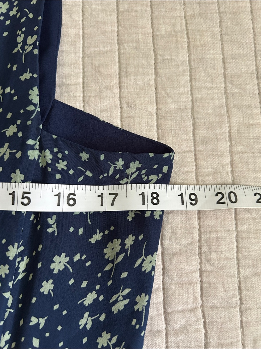Polo Ralph Lauren blue floral silk v neck sleeveless handkerchief, midi dress 8 - Picture 13 of 13